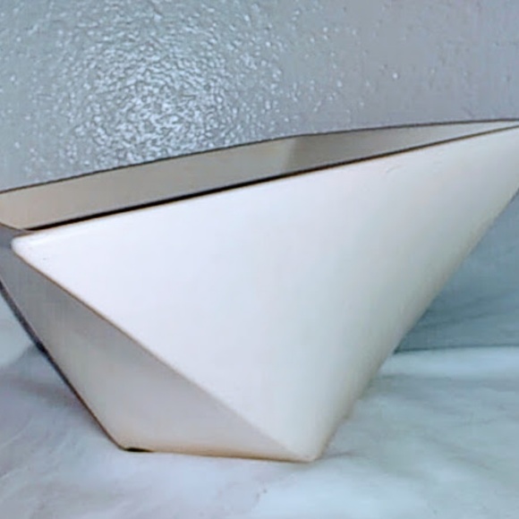 RARE Haeger Matte White Fruit Bowl/Planter Mid Cen - Picture 2 of 4